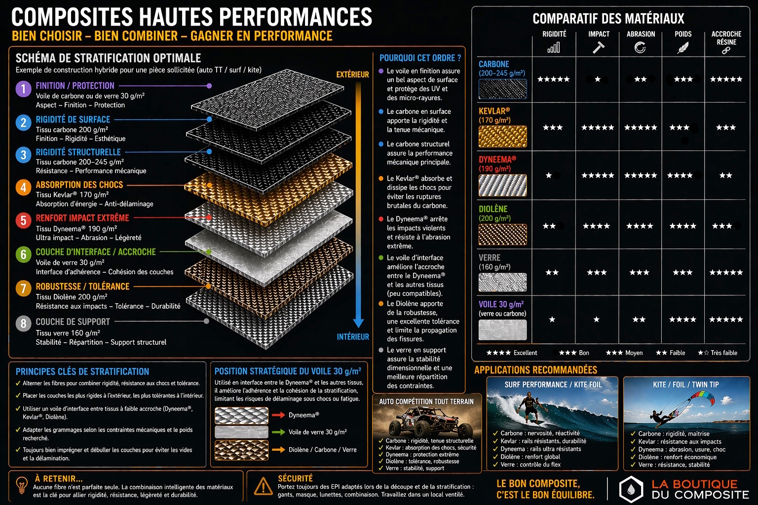Comparatif tissus techniques